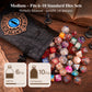 Haxtec Embroidered Rune-Infused Blue Dragon Eye PU Leather Bag