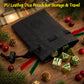 Haxtec Christmas Metal DnD Dice Set with Leather Pouch – Evergreen with Gold Edge