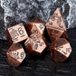 Haxtec Antique Spider Lily Metal DND Dice Set for Dungeons and Dragons TTRPG-Antique Copper