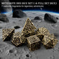 Haxtec Meteorite Texture Metal DnD Dice Set Ancient Bronze