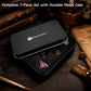 Haxtec Blood Black Red Liquid Core Sharp Edge Resin DND Dice Set Gold Numbering with Metal Case