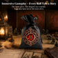 Haxtec Embroidered Rune-Infused Red Dragon Eye PU Leather Bag
