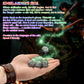 Haxtec Meteorite Texture Metal DnD Dice Set Aqua Light Green White  Numbers