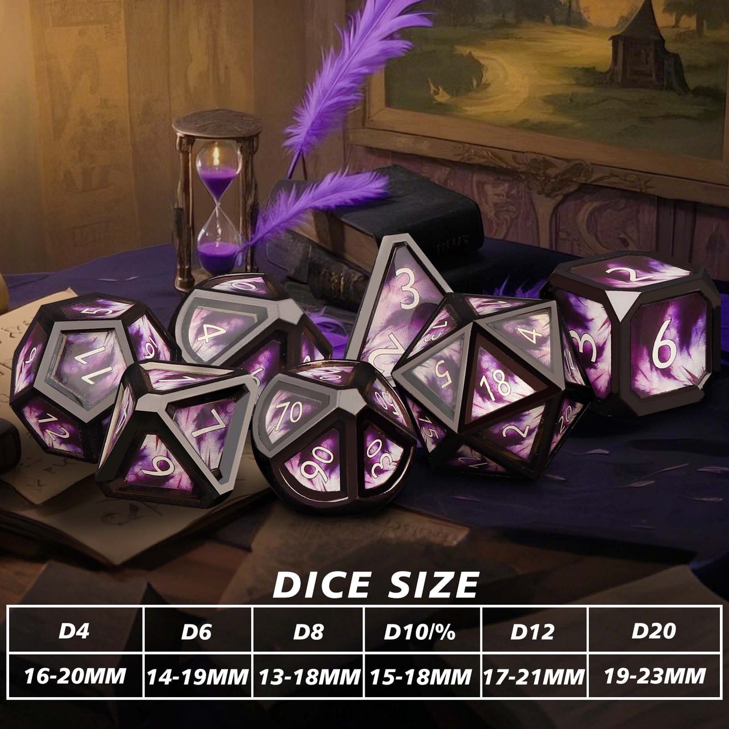 Mystery DND Dice Set 7PCS Polyhederal Dice Set Dungeons and Dragons Gifts for DND Lovers Players Masters