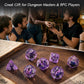Haxtec Arcane Gaze Purple Eye Liquid Core Dice – Diamond-Cut Resin Set with Metal Case