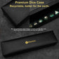 Haxtec Emerald Green Cat Eye Gemstone Dice Set with Premium Dice Case