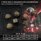 Haxtec Meteorite Texture Metal DnD Dice Set Ancient Bronze
