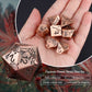 Haxtec Antique Spider Lily Metal DND Dice Set for Dungeons and Dragons TTRPG-Antique Copper