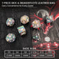 Haxtec Meteorite Texture Metal DnD Dice Set Colorful White Numbers