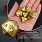 Haxtec Purple Spider Lily Metal DND Dice Set for Dungeons and Dragons TTRPG-Gold Purple (Copy)