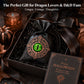 Haxtec Embroidered Rune-Infused Green Dragon Eye PU Leather Bag