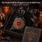 Haxtec Embroidered Rune-Infused Red Dragon Eye PU Leather Bag