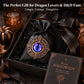 Haxtec Embroidered Rune-Infused Purple Dragon Eye PU Leather Bag