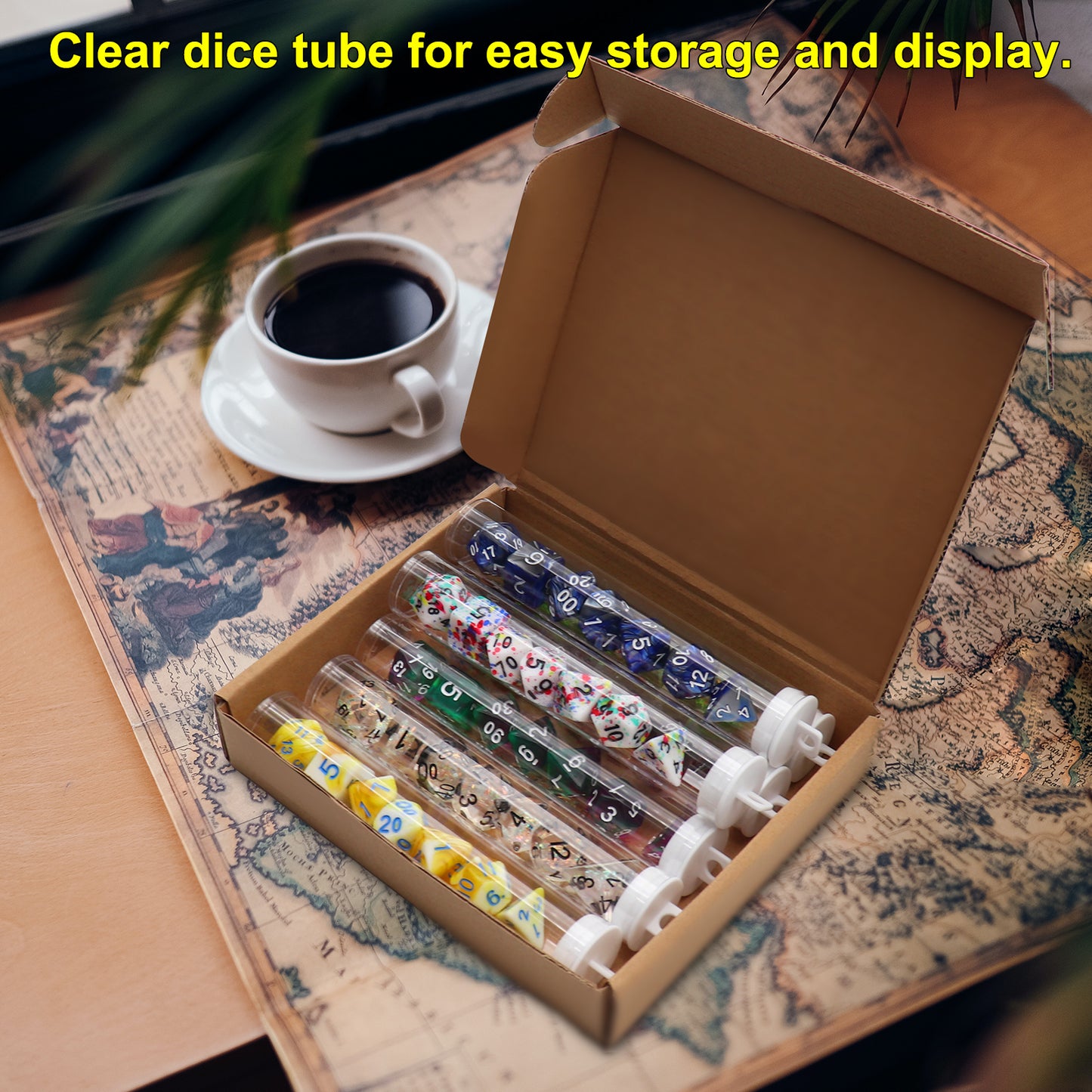 Mystery Dice Set Random Style 7PCS Polyhederal Dice Set with Dice Display Case