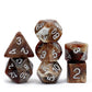 Haxtec 7PC Coffee DND Dice Set Resin RPG Dice - Last Latte