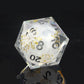 Haxtec Sharp Edge Dice Set Cute Gold Snow Flakes Christmas Resin DND Dice Set with Dice Case
