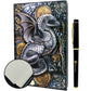 Haxtec DND Notebook Dotte Grid 3D Embossed Wyrmling Dragon Leather Journal W/Pen Fantasy DND Journal for TTRPG Dungeons and Dragons DM & Player Gifts A5