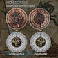 Spinner Dice 7-in-1 Metal DND Dice Set Fidget Spinner Dice Dragon Sword Novelty DND Gifts Antique Copper