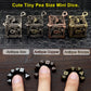 Haxtec Mini Metal Dice Set Necklace D&D Hollow D6 Dice Keychain DND Dice Gamer Gifts