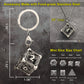 Haxtec Mini Metal Dice Set Necklace D&D Hollow D6 Dice Keychain DND Dice Gamer Gifts