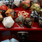 Haxtec Mystery Gemstone DND Dice Set with Wood Dice Case