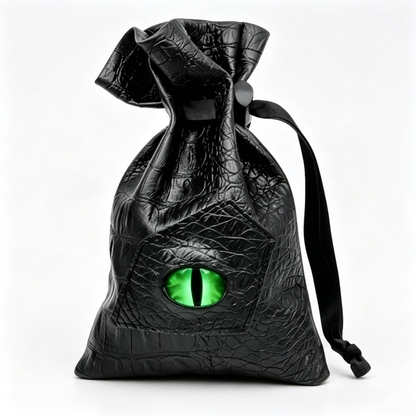 Dragon Eye Leather Dice Bag-Venom-Green Eye