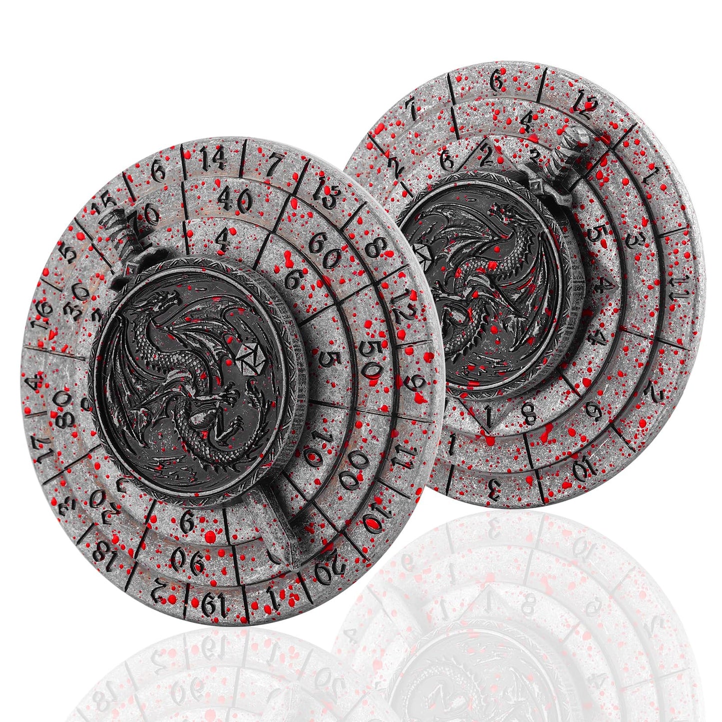 Spinner Dice 7-in-1 Metal DND Dice Set Fidget Spinner Dice Dragon Sword Novelty DND Gifts  Iron Red