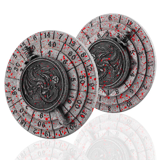 Spinner Dice 7-in-1 Metal DND Dice Set Fidget Spinner Dice Dragon Sword Novelty DND Gifts  Iron Red
