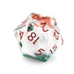 Haxtec Forest Landscape Sharp Edge Resin D&D Dice Set – Green White Copper Gold Flake insaide with Metal Case