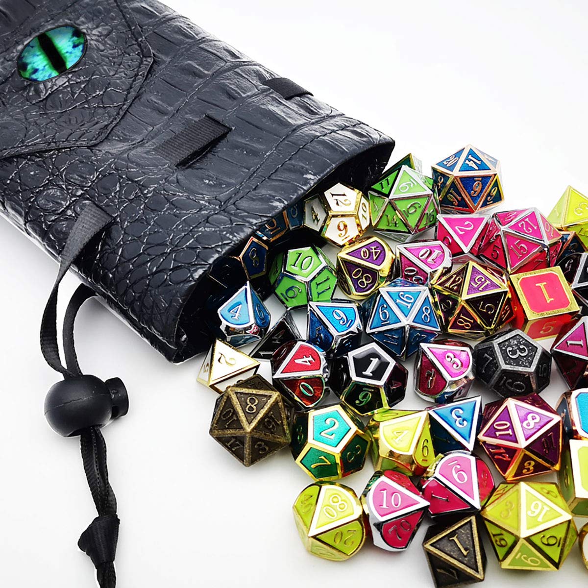 Dragon Eye Leather Dice Bag-Eternal-Blue Eye