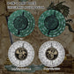 Spinner Dice 7-in-1 Metal DND Dice Set Fidget Spinner Dice Dragon Sword Novelty DND Gifts Green Purple