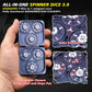 Haxtec Spinner Dice – Foldable 7-in-1 Metal Pocket RPG Set, blue
