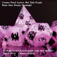 Haxtec Black Cat on Purple Sharp Edge Resin D&D Dice Set with Metal Case for Dungeons and Dragons Gift
