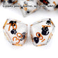 Haxtec White Cat Sharp Edge Resin D&D Dice Set with Metal Case for Dungeons and Dragons Gift
