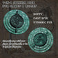 Spinner Dice 7-in-1 Metal DND Dice Set Fidget Spinner Dice Dragon Sword Novelty DND Gifts Green Purple