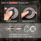 Spinner Dice 7-in-1 Metal DND Dice Set Fidget Spinner Dice Dragon Sword Novelty DND Gifts  Iron Red