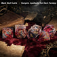 Haxtec Blood Red Liquid Core Sharp Edge Resin DND Dice Set with Metal Case