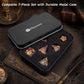 Haxtec Blood Red Liquid Core Sharp Edge Resin DND Dice Set with Metal Case