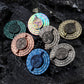 Spinner Dice 7-in-1 Metal DND Dice Set Fidget Spinner Dice Dragon Sword Novelty DND Gifts Green Purple