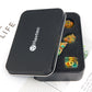 Haxtec Spring Flower Sharp Edge Resin D&D Dice Set – Pearl Green with Floral Inside & Metal Case
