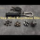 Haxtec Mini Metal Dice Set D&D for DND Game with Metal Keychain Dice Case-Antique Bronze