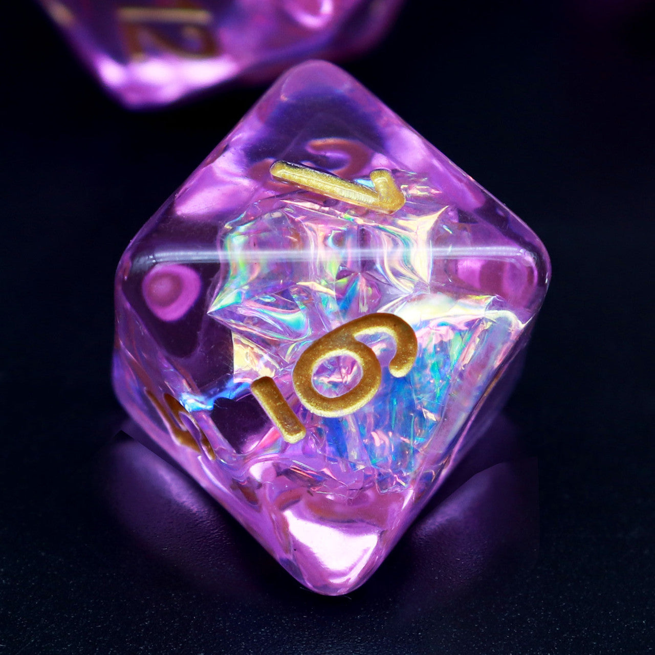 Iridescent dice, resin dice,purple dice