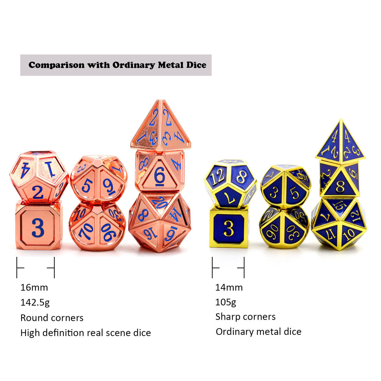 metal dice,dnd dice set,rpg dice,classic collection