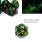 7PCS Nebula Glitter DND Dice Set-Green Black Nebula