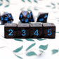 black dnd dice set 11 piece