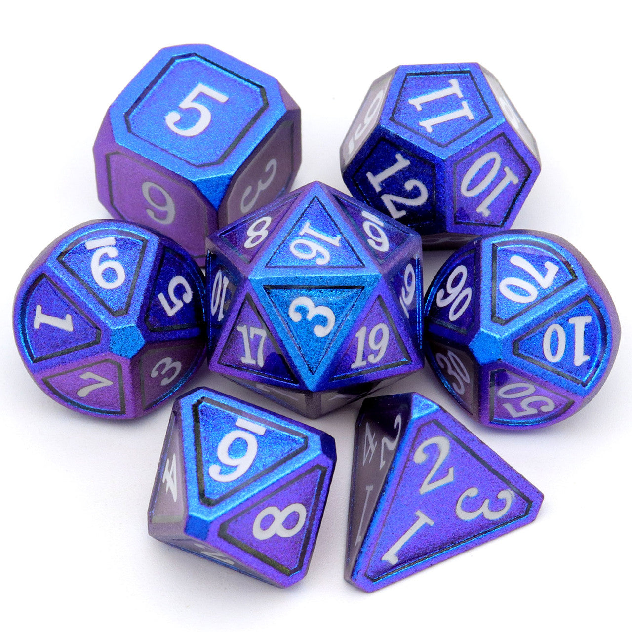 dnd dice,metal dice,rpg dice, blue dice,classic collection,