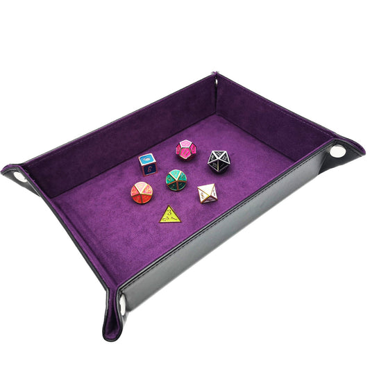 Haxtec Leather dice tray dnd purple