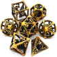 haxtec antique gold hollow metal dnd dice set 