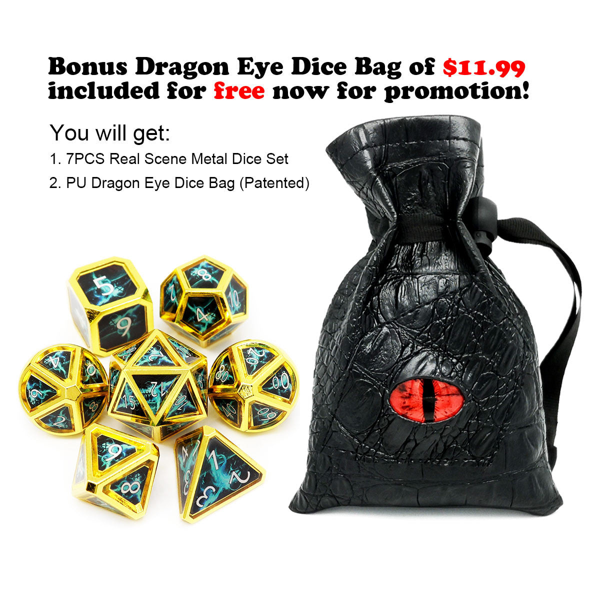 Haxtec Real Scene Metal Dice DND 5E SpellMeteor Swarm