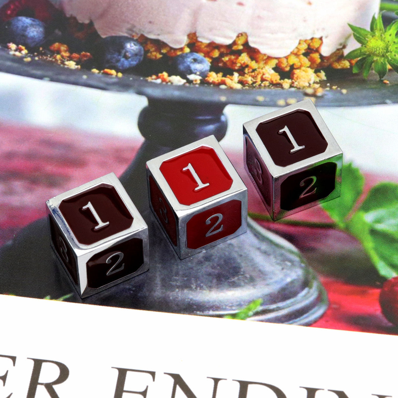 red black dice, silver metal dice, heat sensitive dice, color changing dice, haxtec dice